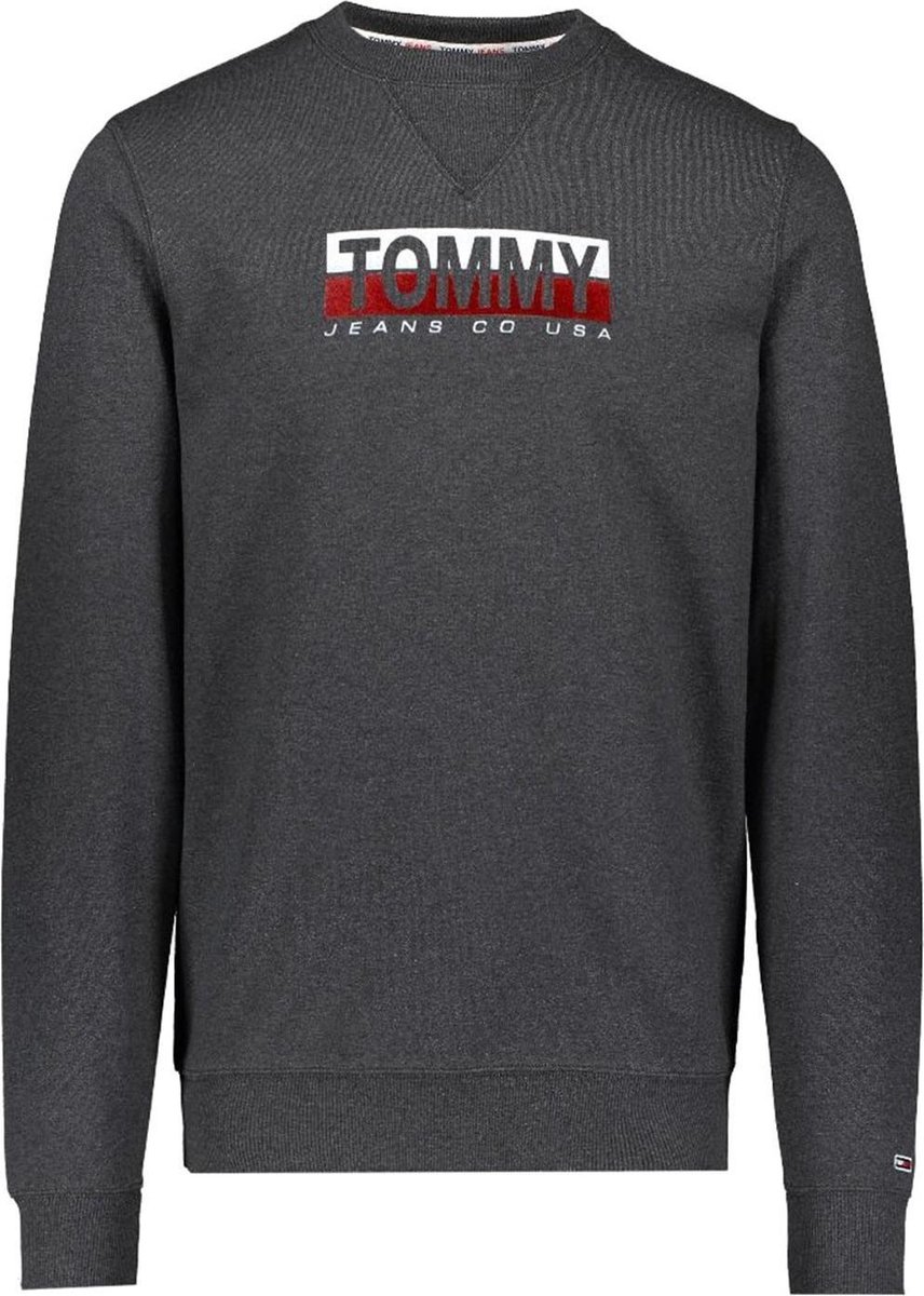 Tommy Hilfiger - Heren Sweaters Essential Split Box Sweat - Grijs - Maat M