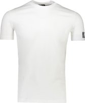 Dsquared2 T-shirt Wit Aansluitend - Maat L - Heren - Herfst/Winter Collectie - Katoen;Elastaan