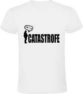 Catastrofe Heren t-shirt | massa is kassa | ramp | tegenslag | pechvogel | Wit