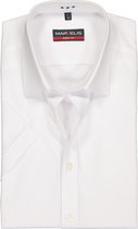 MARVELIS body fit overhemd - korte mouwen - wit - Strijkvriendelijk - Boordmaat: 43