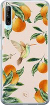 Huawei P Smart Pro hoesje - Tropical fruit - Siliconen - Soft Case Telefoonhoesje - Natuur - Oranje