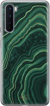 OnePlus Nord hoesje - Agate groen - OnePlus Nord case - Soft Case Telefoonhoesje - Groen