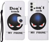 Voor Samsung Galaxy A32 5G Gekleurde Tekening Patroon Horizontale Flip Leren Case met Houder & Kaartsleuven & Portemonnee & Lanyard (Black Planet)