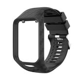 Voor Tomtom 2/3 Radium Carving Texture vervangende band horlogeband (zwart)