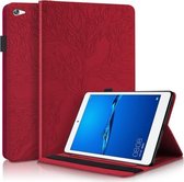 Voor Huawei Mediapad M5 Lite / C5 10.1 inch Life Tree Serie Horizontale Flip Lederen Case met Houder & Kaartsleuven & Pen Slot (Rood)