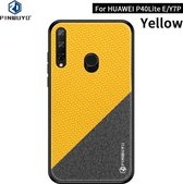 Voor Huawei Y7P / P40Lite E / Honor9C PINWUYO Rong Serie Schokbestendig PC + TPU + Chemische Vezel Doek Beschermhoes (Geel)