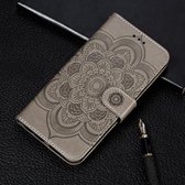 Voor Huawei Nova 6 Mandala Embossing Patroon Horizontale Flip Leren Case met Houder & Kaartsleuven & Portemonnee & Fotolijst & Lanyard (Grijs)