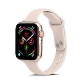 Voor Apple Wacth 5/4 44 mm & 3/2/1 42 mm dunne siliconen vervangende polsband horlogeband (roze slibachtig)