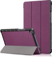 Custer Texture Horizontal Flip Leather Case voor Huawei MediaPad M5 Lite 8 inch, met drievoudige houder (paars)