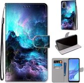 Voor OPPO A53 4G (2020) / A53s / A32 / A33 (2020) Gekleurde tekening Cross Texture Horizontale flip PU lederen tas met houder & kaartsleuven & portemonnee & lanyard (kleurrijke wol