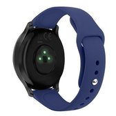 Voor Garmin Vivoactive 3 / Vivomove HR effen kleur siliconen gesp met gesp, maat: groot formaat (marineblauw)