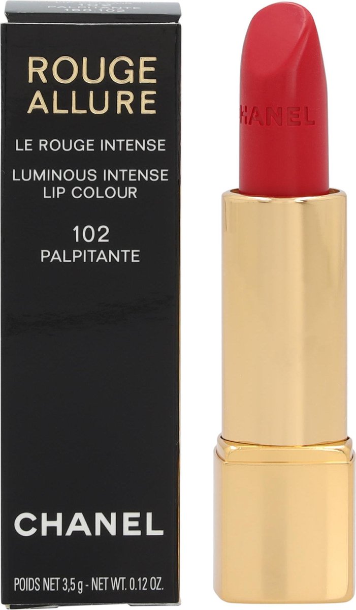 chanel rouge allure luminous intense lip color in 102 palpitante