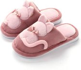 Cartoon Cat Warm Antislip Floor Home Hotel Slippers Kids Indoor Shoes, Schoenmaat: 28-29 (rood)
