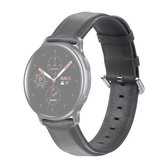 Voor Galaxy Watch Active Smart Watch rundleer polsband horlogeband, maat: L 20 mm (grijs)