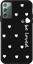 Voor Samsung Galaxy Note20 Small Smiley Heart Pattern Shockproof TPU Case (Black)