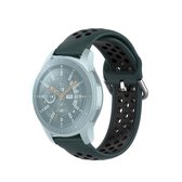 Voor Samsung Galaxy horloge 46 mm / Gear S3 universele sport tweekleurige siliconen vervangende polsband (olijfgroen + zwart)