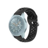 Voor Huawei Watch GT2 / Honor Magic Watch 2 46mm Universal Sports Tweekleurige siliconen vervangende polsband (zwart)