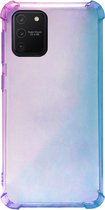 ADEL Siliconen Back Cover Softcase Hoesje voor Samsung Galaxy S10 Lite - Kleurovergang Blauw Paars