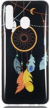 Feather Wind Chime Pattern Noctilucent TPU Soft Case voor Galaxy A50