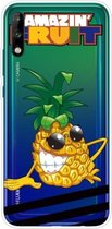 Voor Huawei Enjoy 10 schokbestendig geverfd transparant TPU beschermhoes (ananas)