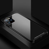 Voor iPhone 11 Pro Max SULADA metalen frame beschermhoes van gehard glas (zwart)