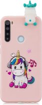 Voor Xiaomi Redmi Note 8T Schokbestendig Gekleurd Geschilderd Liggend Cartoon TPU Beschermhoes (Muziek Eenhoorn)