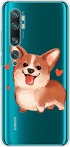 Voor Xiaomi Mi CC9 Pro schokbestendig geverfd TPU beschermhoes (Love Corgi)