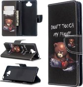 Voor Sony Xperia 20 Gekleurde tekening patroon Horizontale Flip PU lederen tas met houder & kaartsleuven & portemonnee (beer)