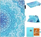 Voor iPad Mini 2019 & 4 & 3 & 2 & 1 Gekleurde tekening Stiksels Horizontale flip lederen hoes met houder & kaartsleuven & slaap- / wekfunctie (Datura Flowers)