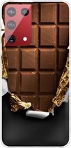 Voor OnePlus 9 schokbestendig geverfd transparant TPU beschermhoes (chocolade)