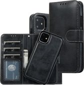 Voor iPhone 11 KLT888-2 Retro 2 in 1 afneembare magnetische horizontale flip TPU + PU lederen tas met houder & kaartsleuven & fotolijst & portemonnee (zwart)