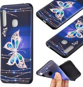 Voor Samsung Galaxy A70e TPU zachte beschermhoes met reliëfpatroon (grote vlinder)