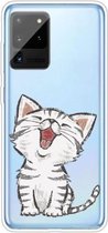 Voor Samsung Galaxy S20 Ultra schokbestendig geverfd TPU beschermhoes (lachende kat)