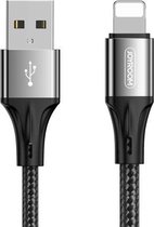 JOYROOM S-1530N1 N1-serie 1.5m 3A USB naar 8-pins datasynchronisatie-oplaadkabel (zwart)