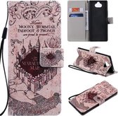 Voor Sony Xperia 20 Schilderen Horizontale Flip Leren Case met Houder & Kaartsleuf & Lanyard (Kasteel)