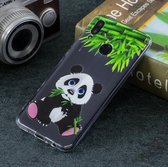 Gekleurde tekening patroon transparant TPU beschermhoes voor Huawei Honor 10 Lite / P Smart 2019 (Panda)