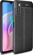 Voor Huawei Enjoy Z 5G Litchi Texture TPU schokbestendig hoesje (zwart)