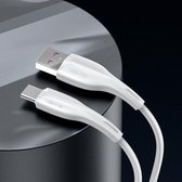 USAMS US-SJ376 U38 USB naar USB / Type-C 5A data- en oplaadkabel, kabellengte: 1m (wit)