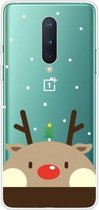 Voor OnePlus 8 Christmas Series transparante TPU beschermhoes (Fat Deer)