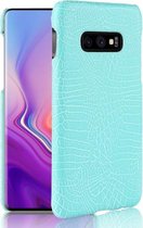 Schokbestendig Crocodile Texture PC + PU-hoesje voor Galaxy S10e (groen)