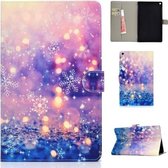 Voor Amazon Kindle Fire HD 8 2016/2017 Gekleurde tekening Patroon Horizontale flip PU lederen tas met houder & kaartsleuf & slaap- / wekfunctie (paars drijfzand)