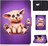 Gekleurde tekening Universal Voltage Craft Cloth TPU beschermhoes, met houder & slaap- / wekfunctie & kaartsleuven & antislipstrip voor Amazon Kindle Paperwhite 1/2/3/4 (2018) (Fox)
