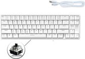 Ajazz K680T Mini USB Bedraad Dual-mode opladen 68-toetsen Laptop Bluetooth mechanisch toetsenbord, kabellengte: 1,6 m, stijl: zwart schacht (wit)