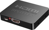 1x2 Mini HDMI-versterkersplitter, ondersteuning voor 3D en 4K x 2K (zwart)