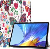 Voor Huawei Honor V6 / MatePad 10.4 inch Universeel Geschilderd Patroon Horizontaal Flip Tablet PC Leren Case met Tri-fold Beugel & Slaap / Wakker worden (Kleur Vlinder)