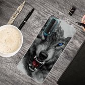 Voor Huawei P Smart 2021 schokbestendig geverfd transparant TPU beschermhoes (bergwolf)