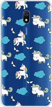 Voor Xiaomi Redmi 8A Lucency Painted TPU beschermhoes (Clouds Horse)