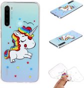 Voor Xiaomi Redmi Note 8 gekleurd tekeningpatroon zeer transparant TPU beschermhoes (eenhoorn)