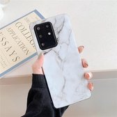 Voor Galaxy A51 TPU Smooth Marbled IMD mobiele telefoonhoes (wit F6)