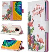 Voor Huawei Mate 30 Pro 3D Patroon Gekleurde Tekening Horizontale Flip Leren Case met Houder & Kaartsleuven & Portemonnee (Flamingo)